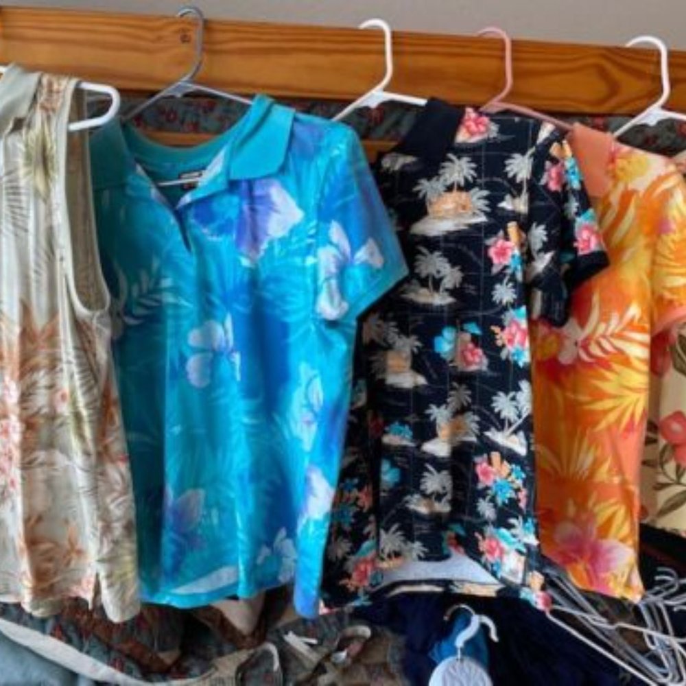 Lot of 5 * HAVANA JACK * TROPICAL POLO TOPS * all colors *SOFT w/ stretch ~ sz M
